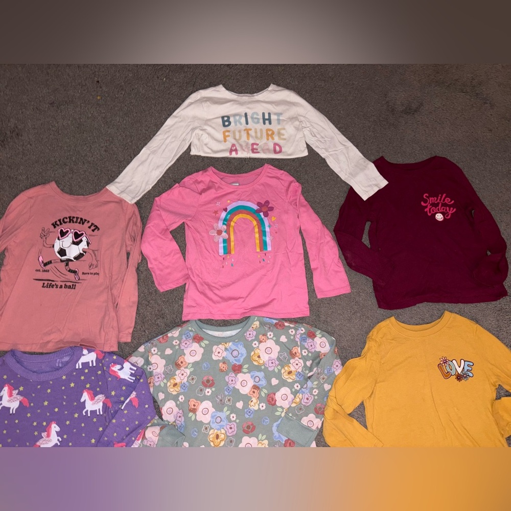 Toddler Winter Long Sleeve Shirt Lot – Size 4T (11 Pieces) - Picture 4 of 6